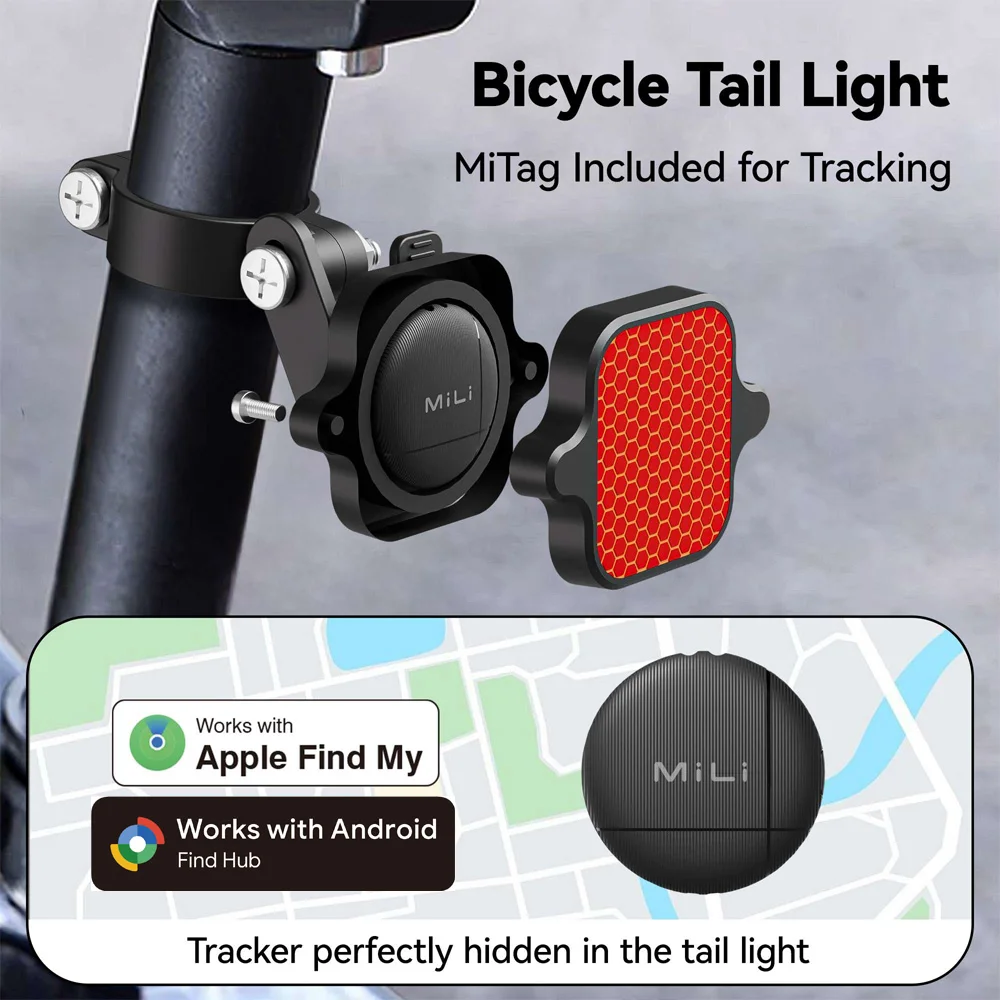 Intelligentes Bluetooth-Fahrrad-Tracking-Gerät, Kompatibel mit Apple Find My & Google Find Hub App, Funktioniert mit iOS & Android Systemen