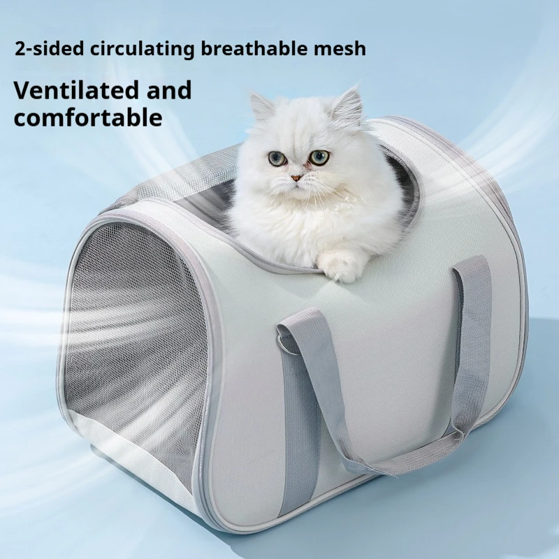 Cat Bag Outdoor Portable Bag Handheld Large Capacity Spayed/Neutered Pet Cat Breathable Car Dog Outside Strap Bag