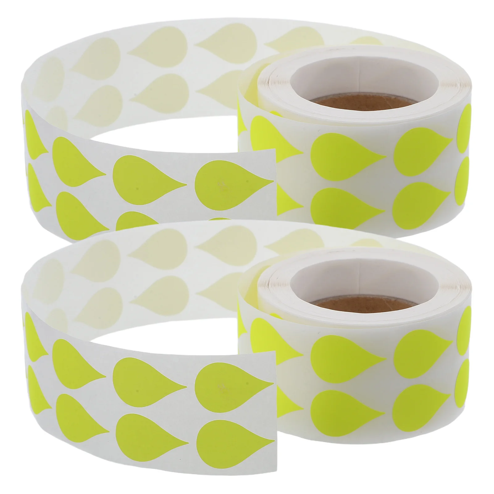 2 Rolls Vibrant Fluorescent Color Coding Stickers Teardrop Style Writable Labels for Mason Jars Food Storage Containers Pantry