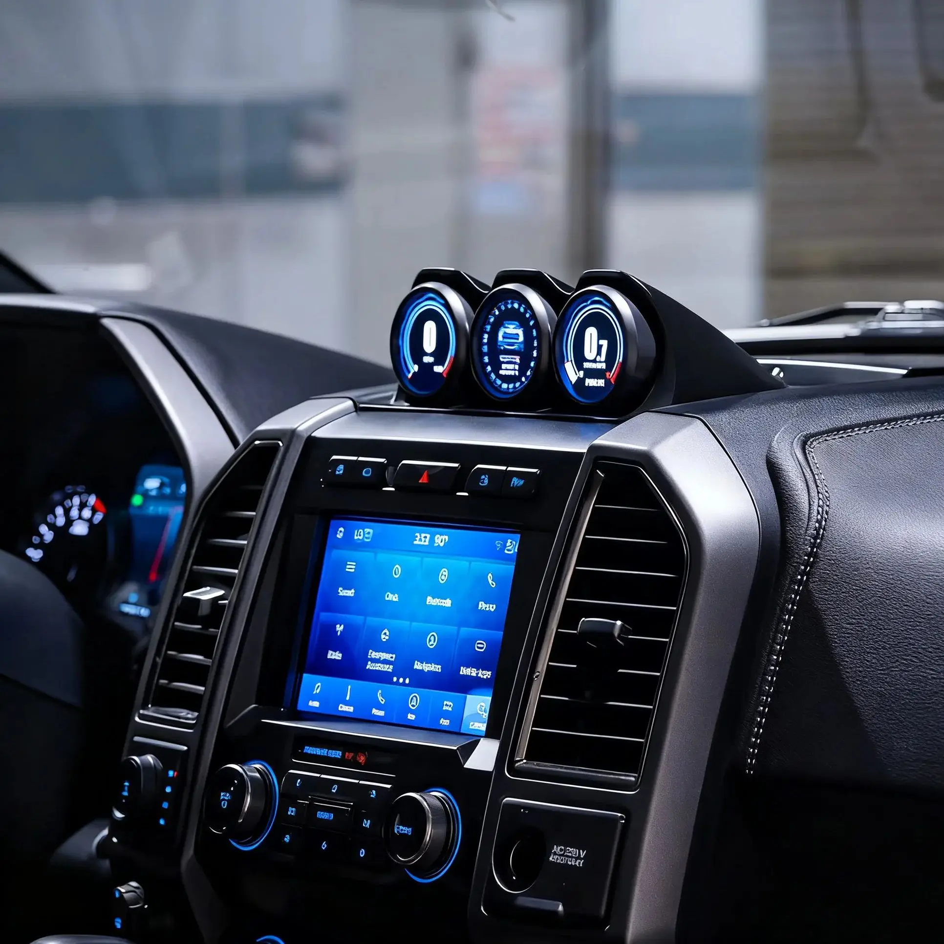 New Model Performance For Ford F150 2015~2020 Center Table Full LCD Display Dials Adjustable Color Performance Meter Power Meter