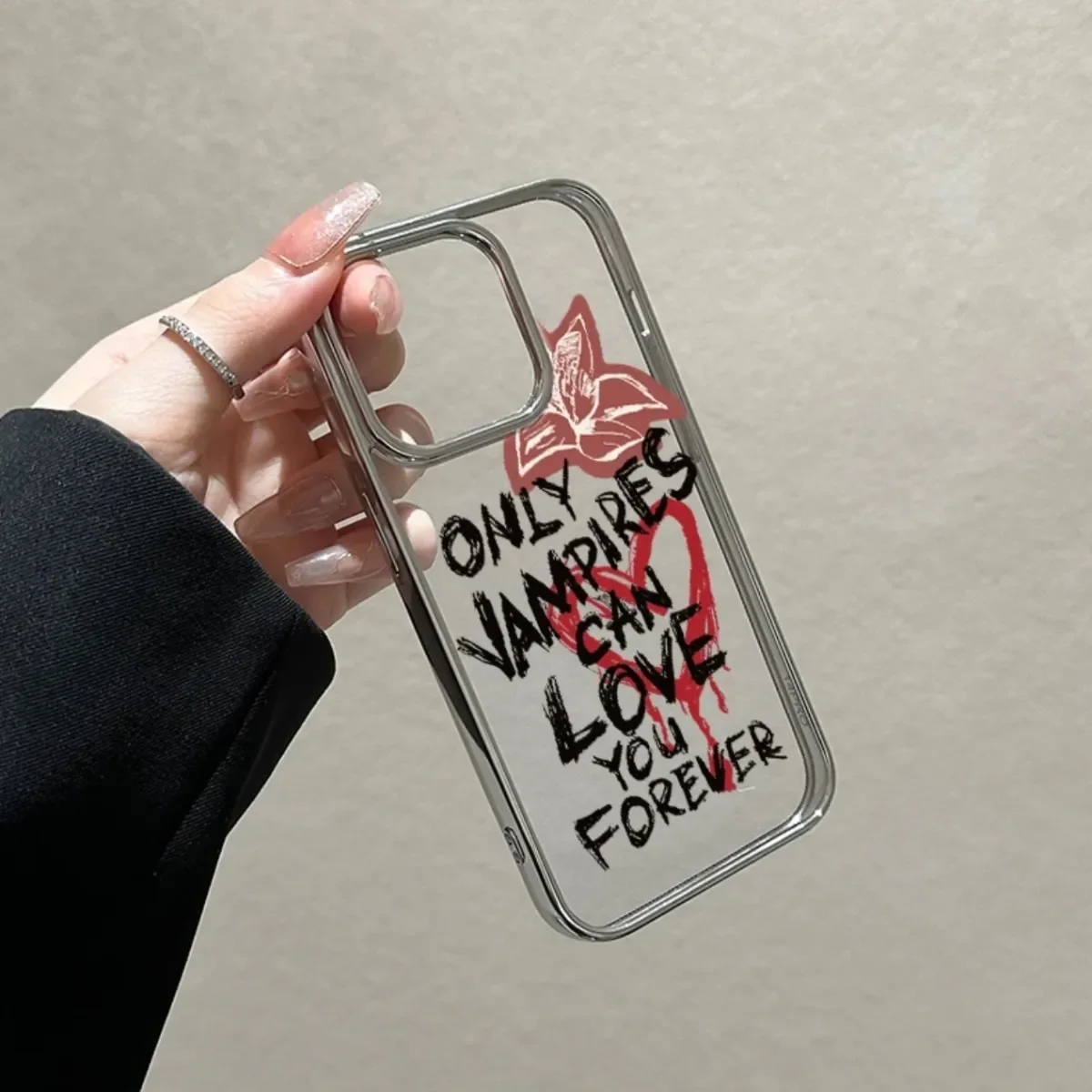 Vampires Love Forever Fashion For iPhone 16 15 14 13 12 11 Pro XR XS Max 7 8 Plus ShockCoveroof Soft Phone Y2K INS Funda Cover