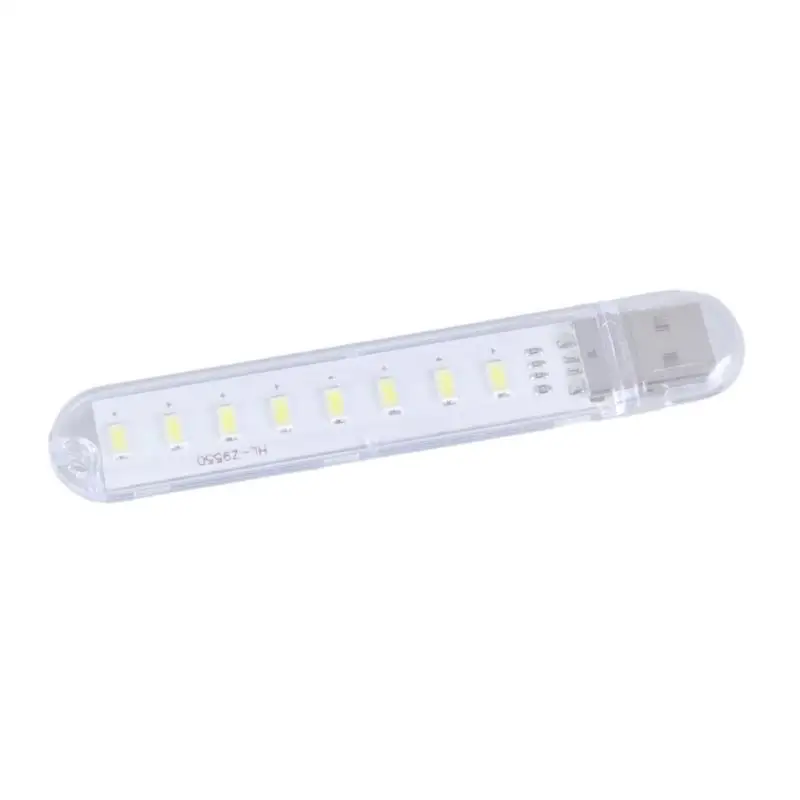 652F Dimmable 8 LED USB Desk Light With Clear Housing Wide Compatibility For Laptops Night use