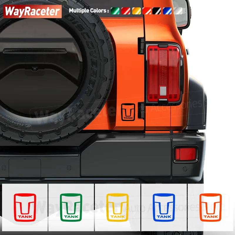 

2 Pcs Side Fender Wing Sticker Trunk Window Rear Spare Tire Reflective Vinyl Decal For GWM Tank 300 Great Wall 2023 2024 2025