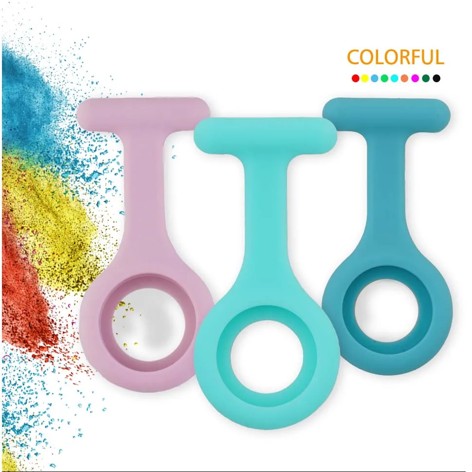 

Parts for nurse watch silicone DIY strap shell sleeves fob nurses Watches Gift accessory medical Lapel Brooches pin