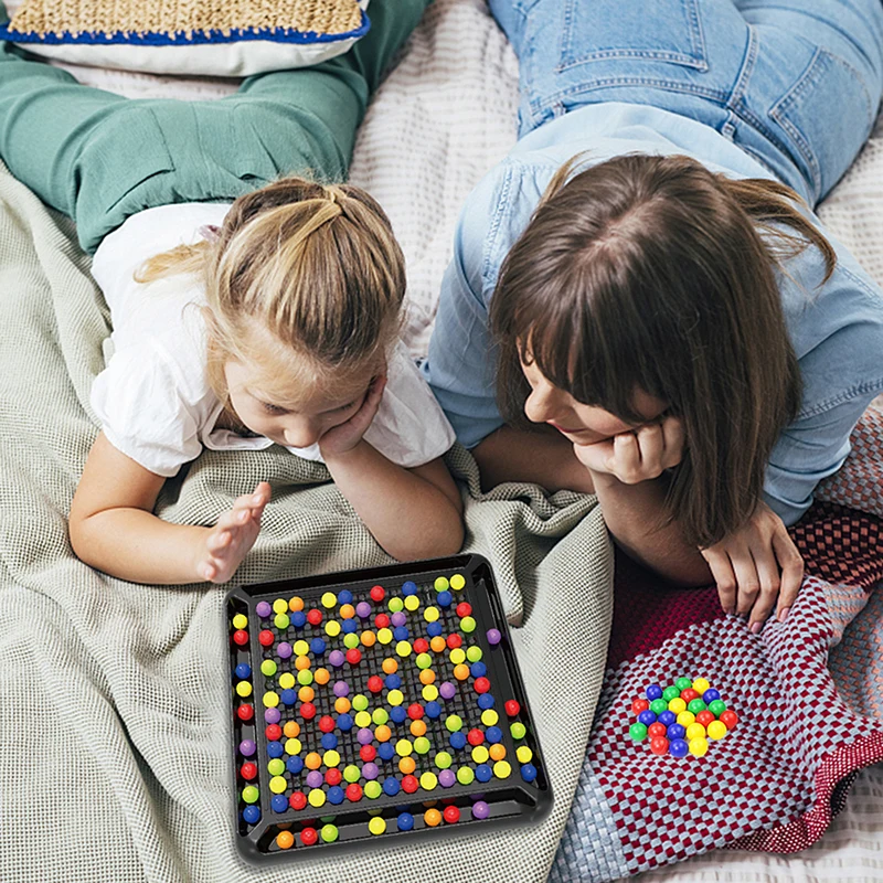 

2 Sets Rainbow Ball Elimination Color Matching Toy Tabletop Game Rainbow Ball Elimination Board Parent-child Interaction Game