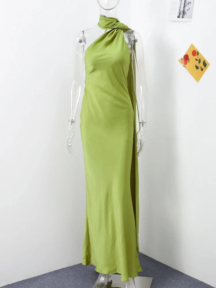 silver silk dress Riella Silver Sequin Maxi Dress - US 0