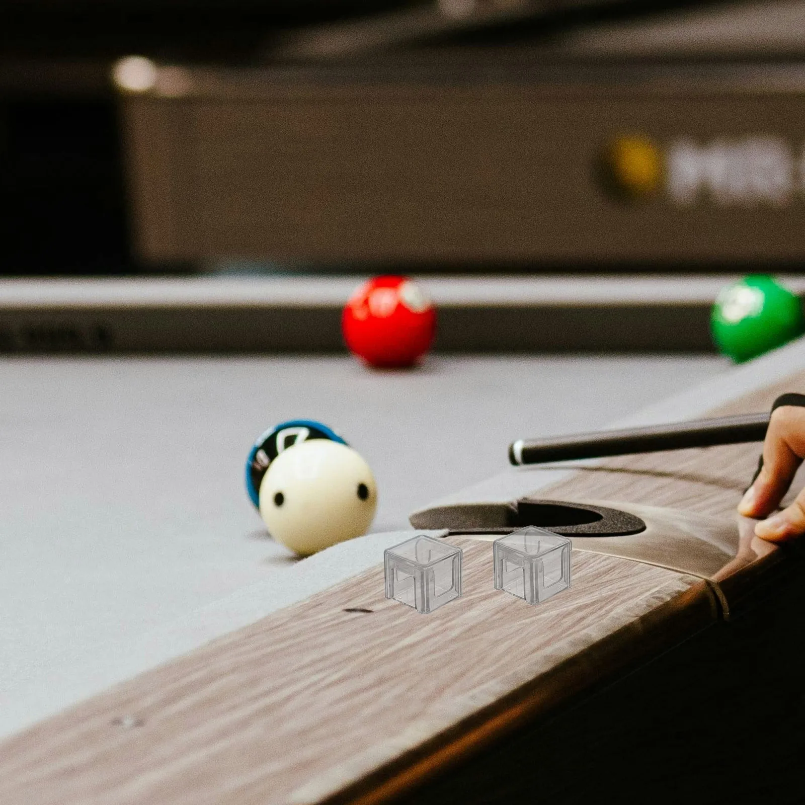 3Pcs Chalk Box for Pool Cue Acrylic Transparent Case Compact Lightweight Convenient Carry for Games Tournaments Bars