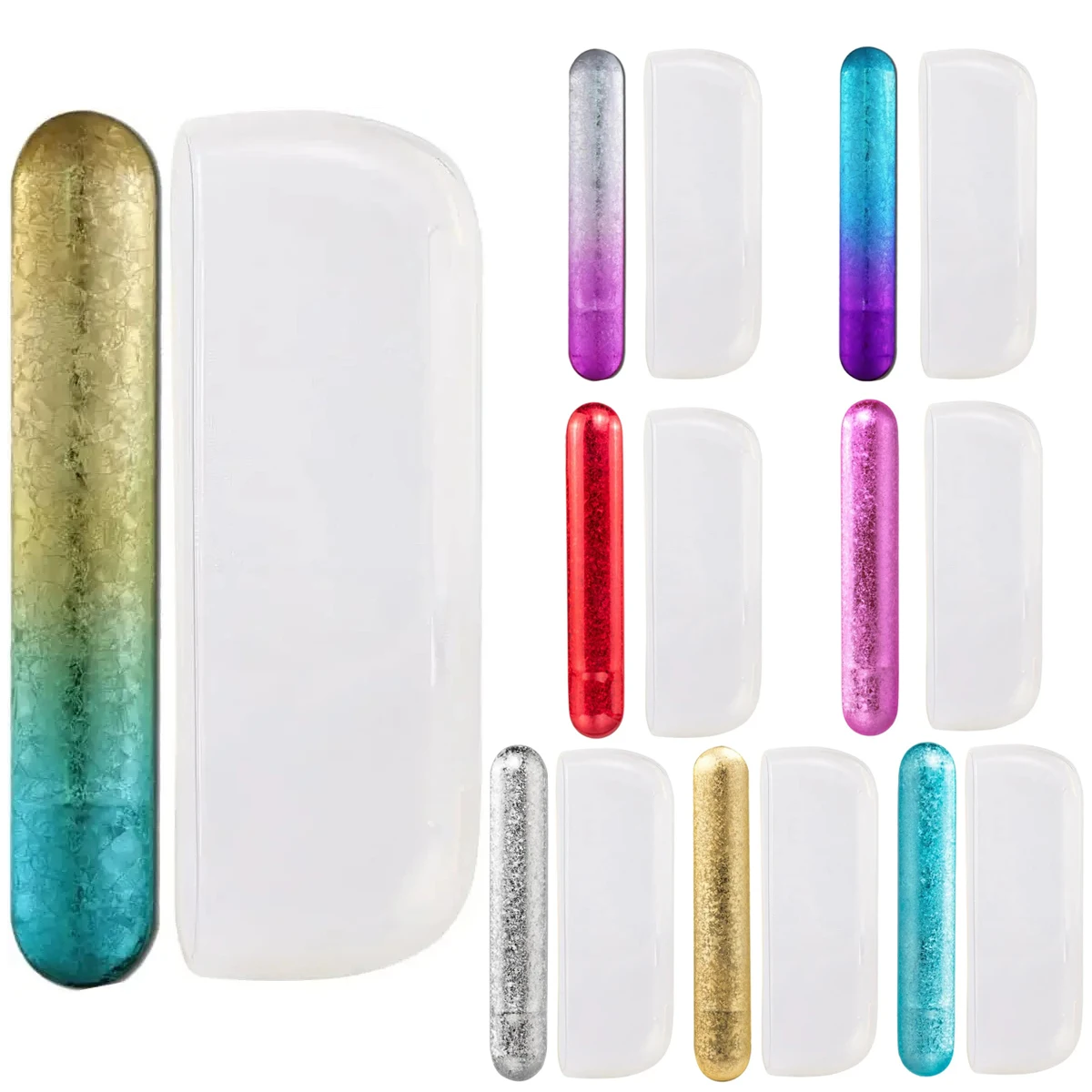 2in1 Case Set Compatible IQOS ILUMA I Case Transparent TPU Soft Cover+Crystal Margherita Door Cover Lightweight Protective Shell