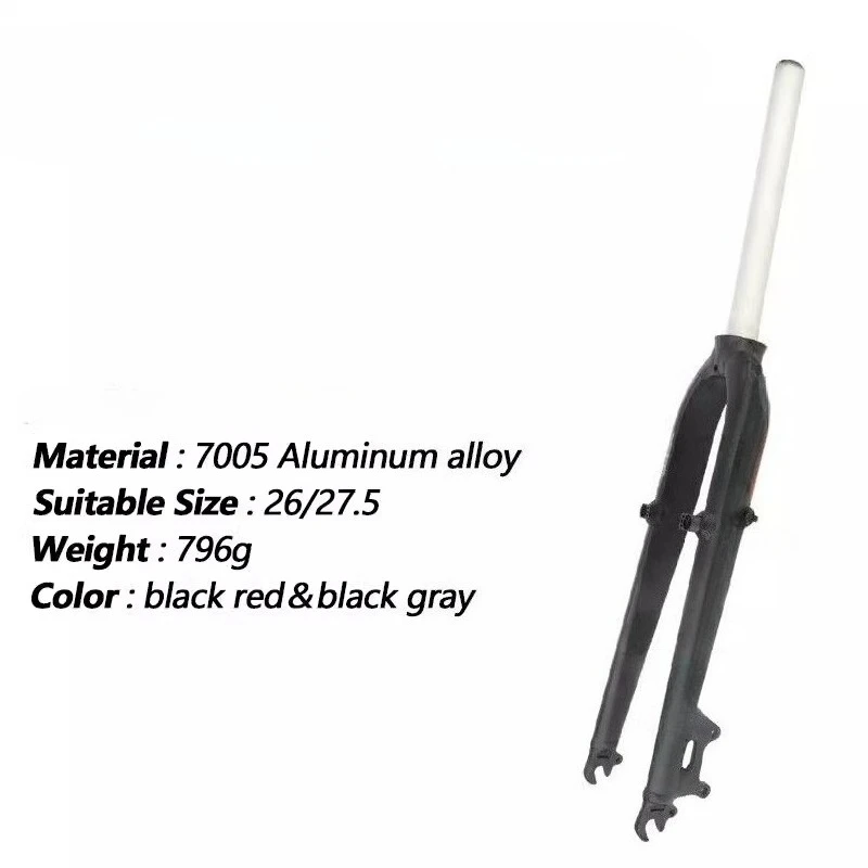 NEW   1PCS   Ultra-light hard fork M6 M3 M5 26 27.5 29 inch pure disc V brake mountain bike front fork A pillar