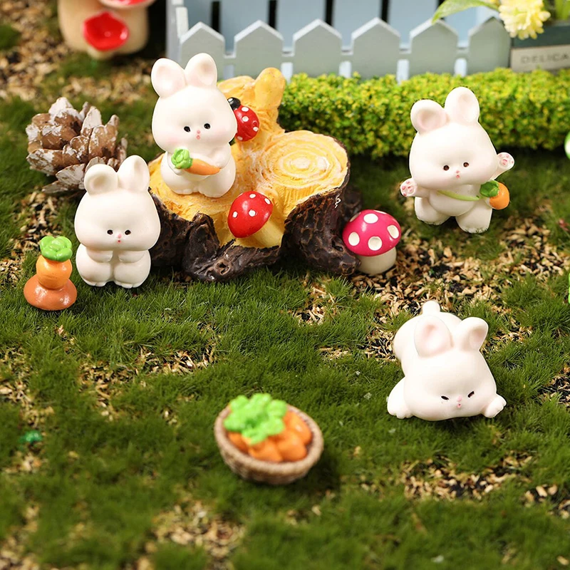 

Micro Landscape Cute Animal Cartoon Rabbit Gardening Accessories Year Of The Rabbit Ornaments