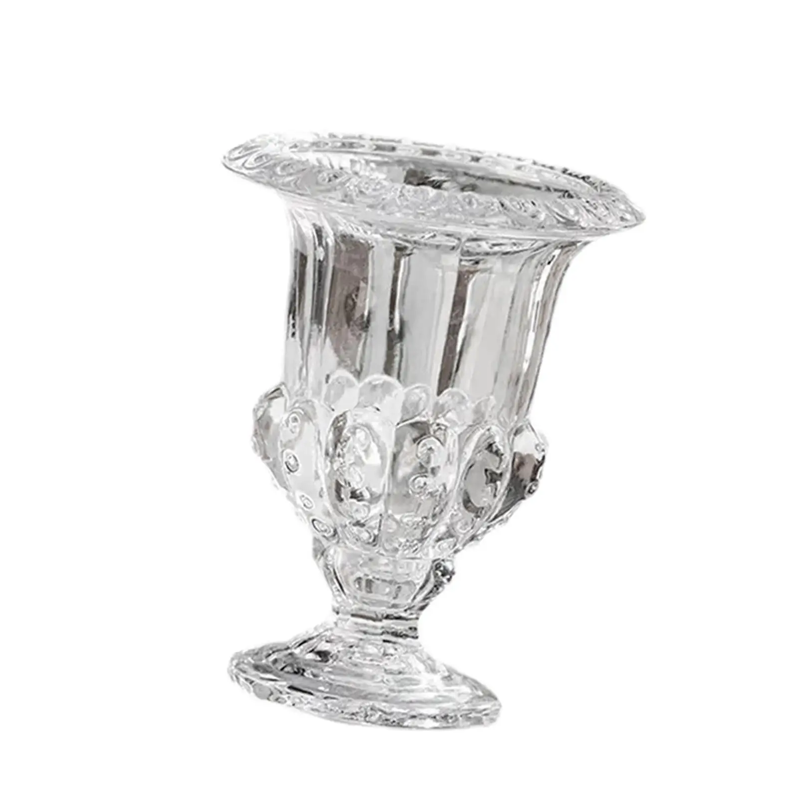 Glass Flower Vase Modern Stem Bunch Holder for Cabinet Coffee Table Bedroom