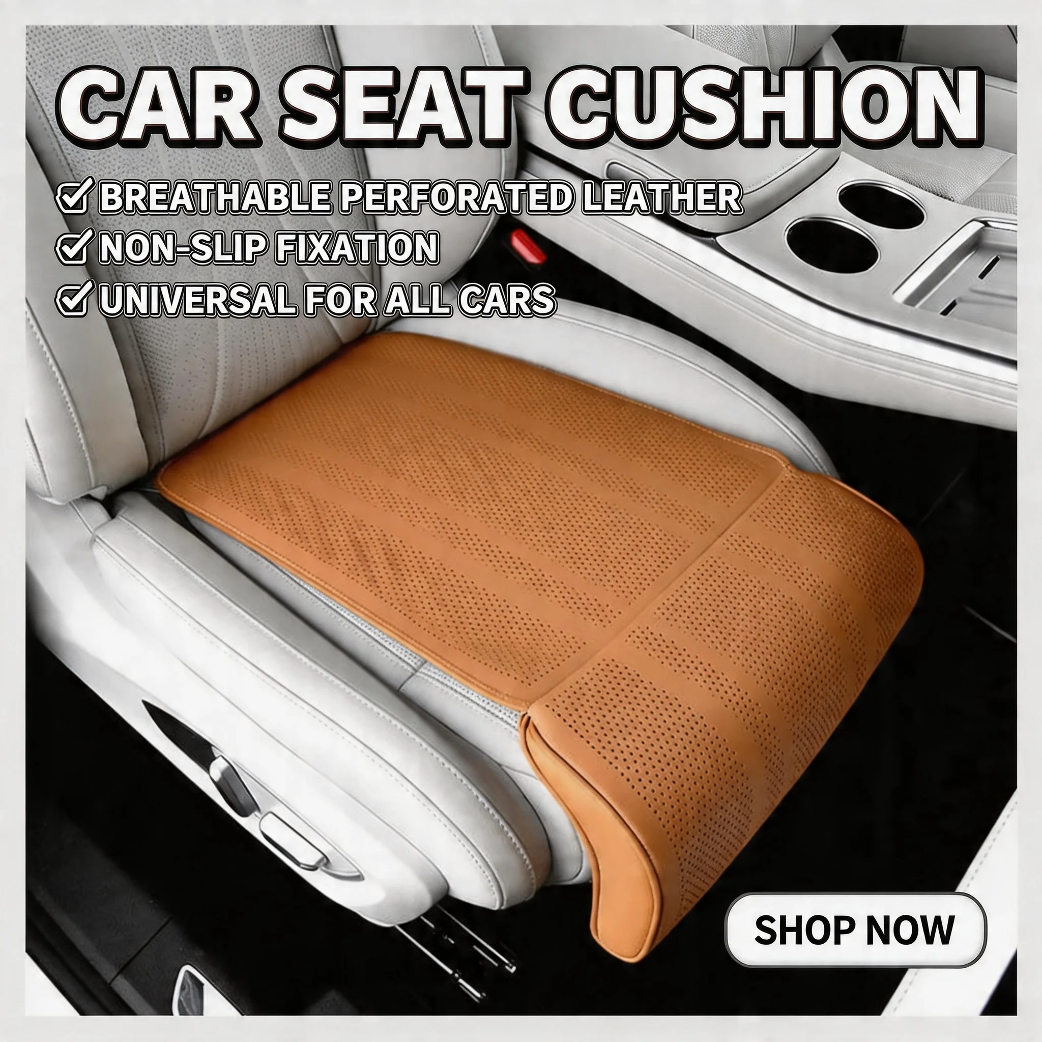 Car Seat Cushion with Leg Support Universal Seat Protector Cover Extension Leg Rest Padding Anti-Fatigue Auto Accessories