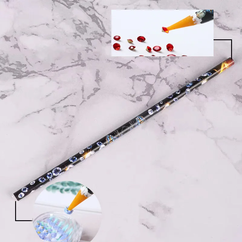 10/5pcs Nail Rhinestone Pickers Self-Adhesive Wax Pencil Nails Diamond Dotting Pen Nail Art Resin Gem/Rhinestone Picker Tools