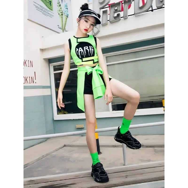 June 1st Fashion Girls' T-stage Model Walk Fashion Dress Girls' Jazz Dance Dress Hip Hop Children's Dance Performance Dress