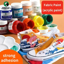 Ensemble de peintures acryliques étanches en continu, peintures textiles pour vêtements, toile et bois, 50ml par bouteille