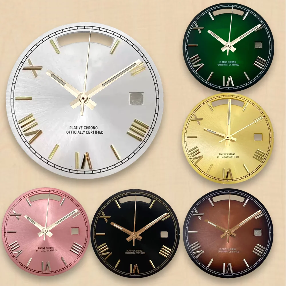 Day And Date Roman numerals Dial 31mm S Dial Fit 8285 Movement Sunray Dial 31MM 8285 Watch Modification Accessories