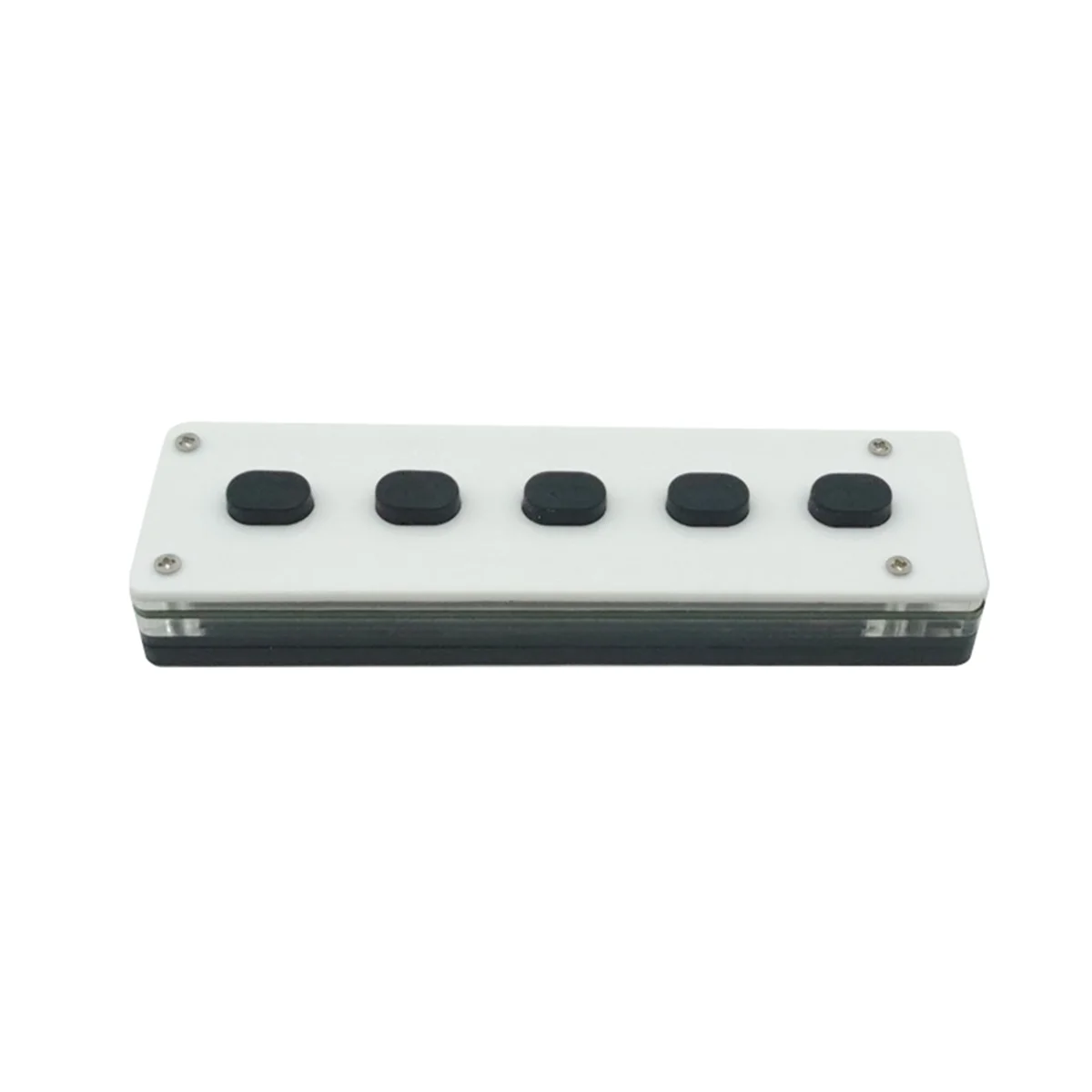 A56XQ Cicha silikonowa klawiatura Bluetooth do programowania niestandardowego Makro 5 klawiszy Macropad Kopiuj wklej Klawiatura USB, Bluetooth + USB