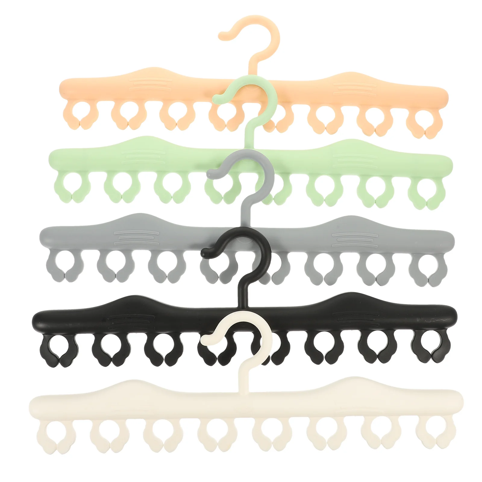 

5 Pcs Clothing Hangers Socks Clips Laundry Hooks with Portable for Closet PP Clothes Multi Hanging