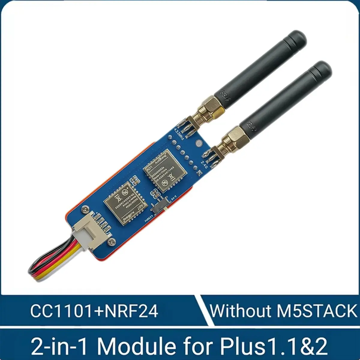【~ New Y24A】NRF24 2.4GHz and CC1101+NRF24 433MHz+2.4GH 2-in-1 Module Compatible with for for StickCPlus with Firmware