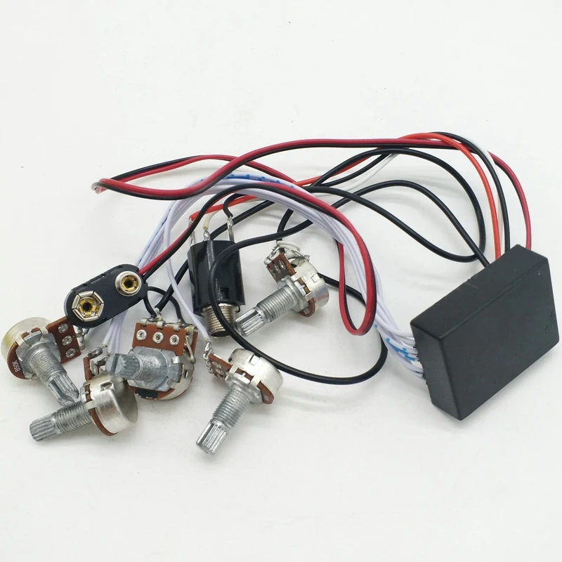 PB Bass 3 Segments Wiring Harness Prewired Kit For Precision Bass Guitar 50K Pots Switch Guitar Pickups