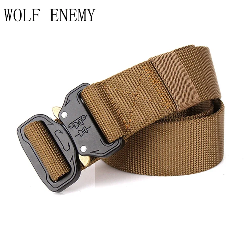 New Nylon Belt Men Army Tactical Belt Molle Military SWAT Combat Belts Knock Off Survival Waist Tactical Battle Belt Dropship