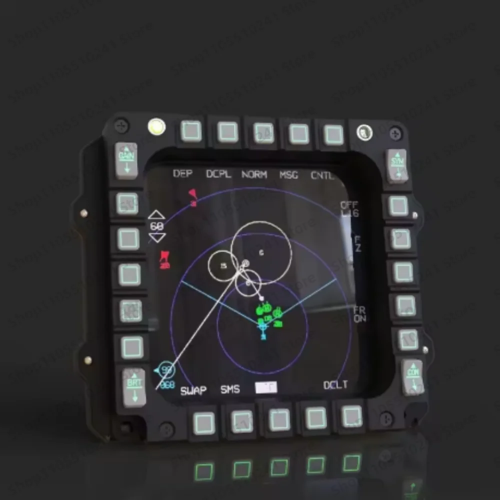 Tft Full Color Screen 600x600 Dpi Pc Usb F16mfd Cockpit Flight Simulator Mfd Meter For Dcs Falcon Bms Flight Simulation Game