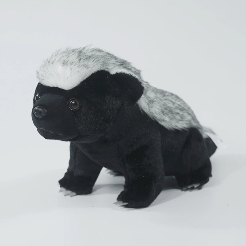 Honey Badger High Fidelity Ratel Cute Plushie Skunk Plush Toys Lifelike Animals Simulation Stuffed Doll Kawai Toy Gifts For Kids