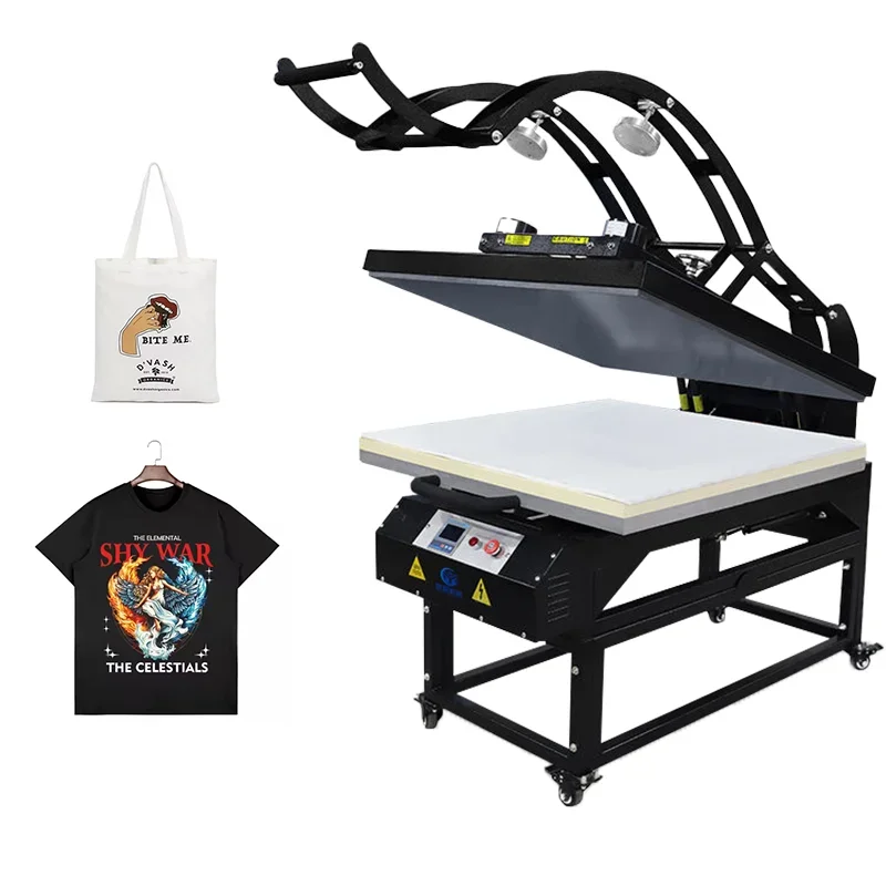 Customize Commercial 80x100 100X100cm Large Wide Format Magnetic T-shirts Sublimation Transfer Heat Press machin Auto Open38*38