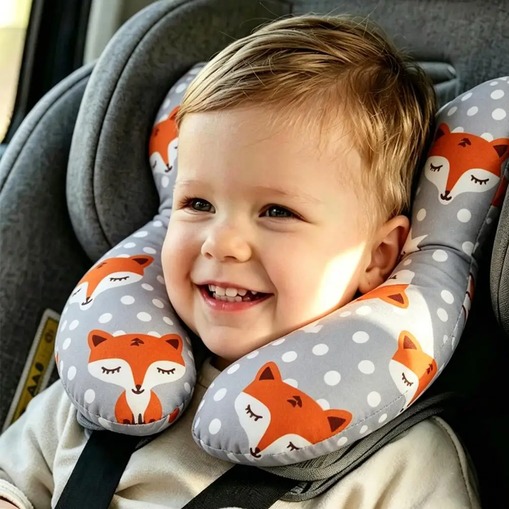 Baby Travel Pillow, Upgrade U-Shape Infant Pillow for Car Seat Pushchair and Stroller, Comfortable Rest Cushion for Kids Toddler view 4