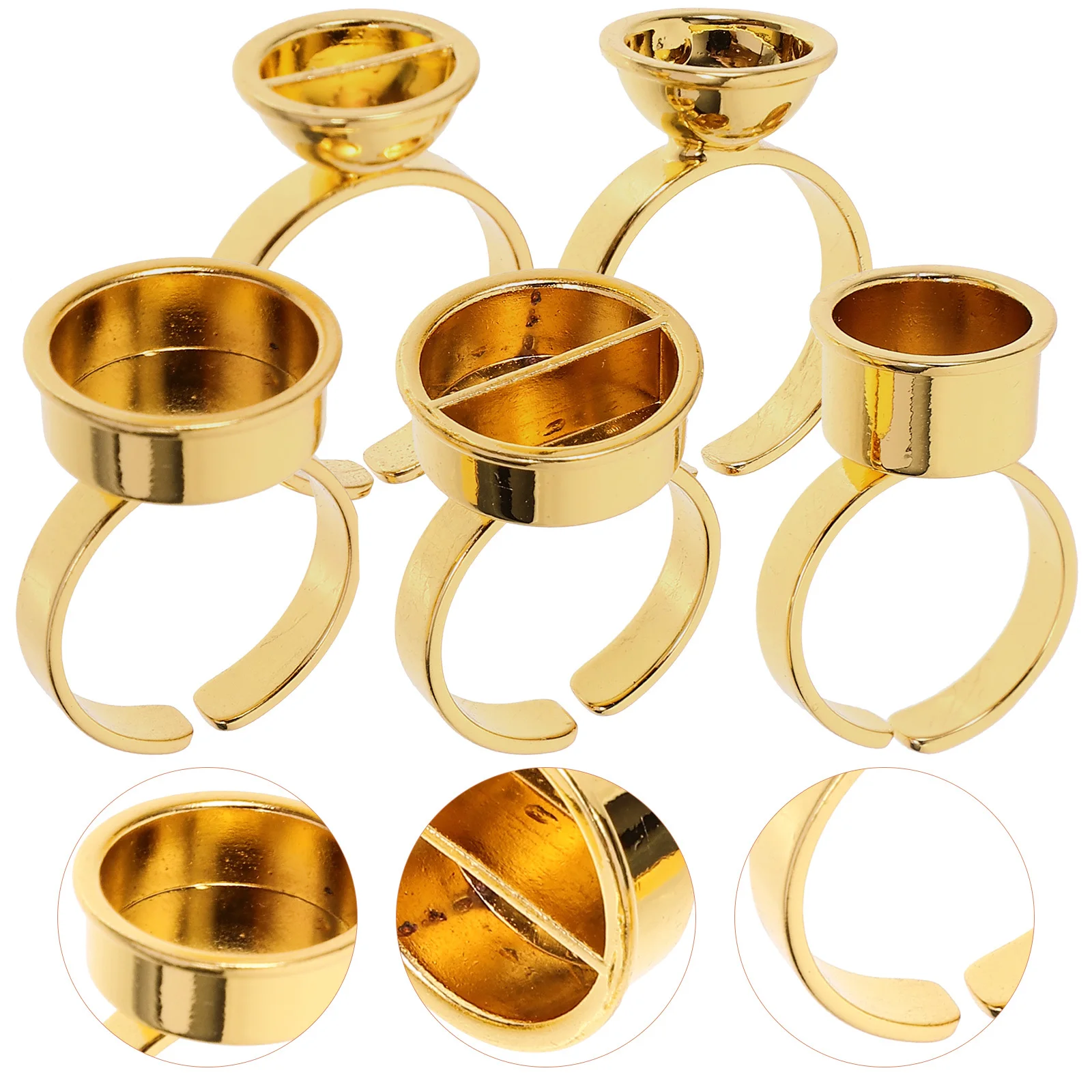 

5Pcs Lash Extension Ring Cups Eyelash Holder Glue Rings Lash Organizer Beauty Supplies Eyelash Ring Cup Rings Extension Holder