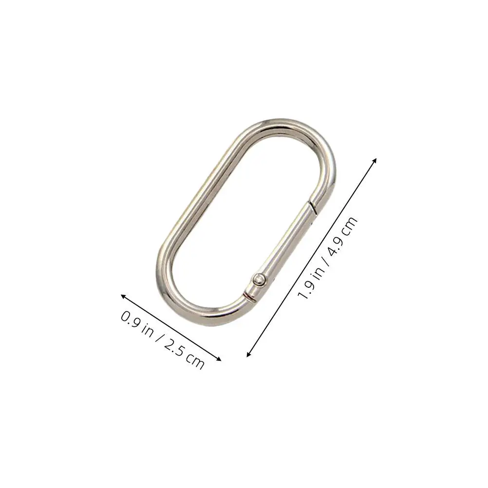 30Pcs Polished Zinc Alloy Oval Snap Clips Versatile Extender Clip for Bag Strap Key Rings Dog Tag Buckles Jewelry Craft Necklace