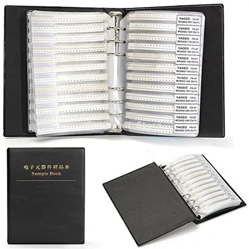 8500PCS 0201 Resistor Sample Book 1% 0R-10M 0201 Resistor Kit 1R 3R 4.7R 10R 22R 100R 330R 680R 1K 10K 22K 100K 330K 470K