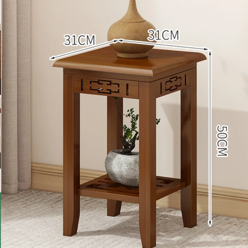 Chinese Antique Flower Racks Floor-to-ceiling Solid Wood Plant Shelves Indoor Living Room and Balcony Vintage Plant Holder