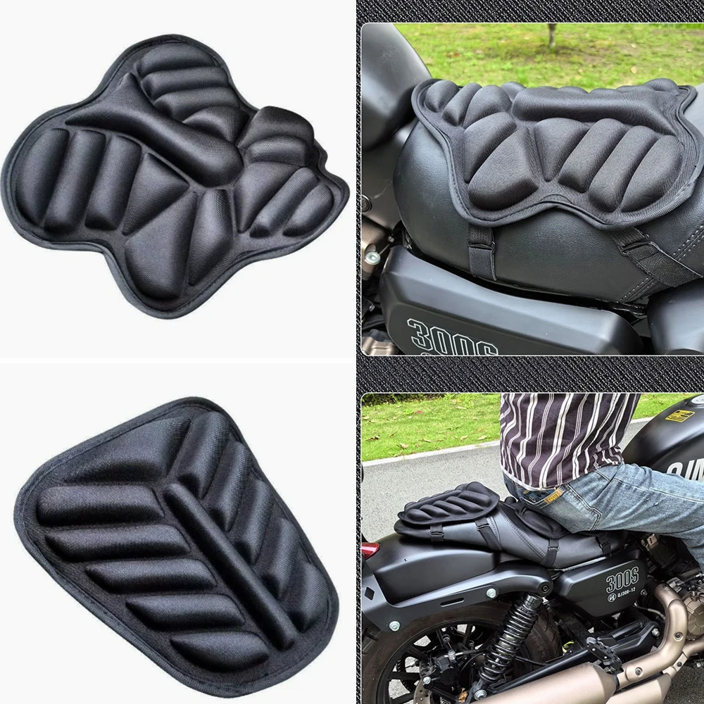 Motorcycle Seat Cushion, Multi-Purpose Cooling Motorcycle Seat Cushion, 1-2pcs, 3D Seat Cover Anti-Slip for Motorcycles and Sc