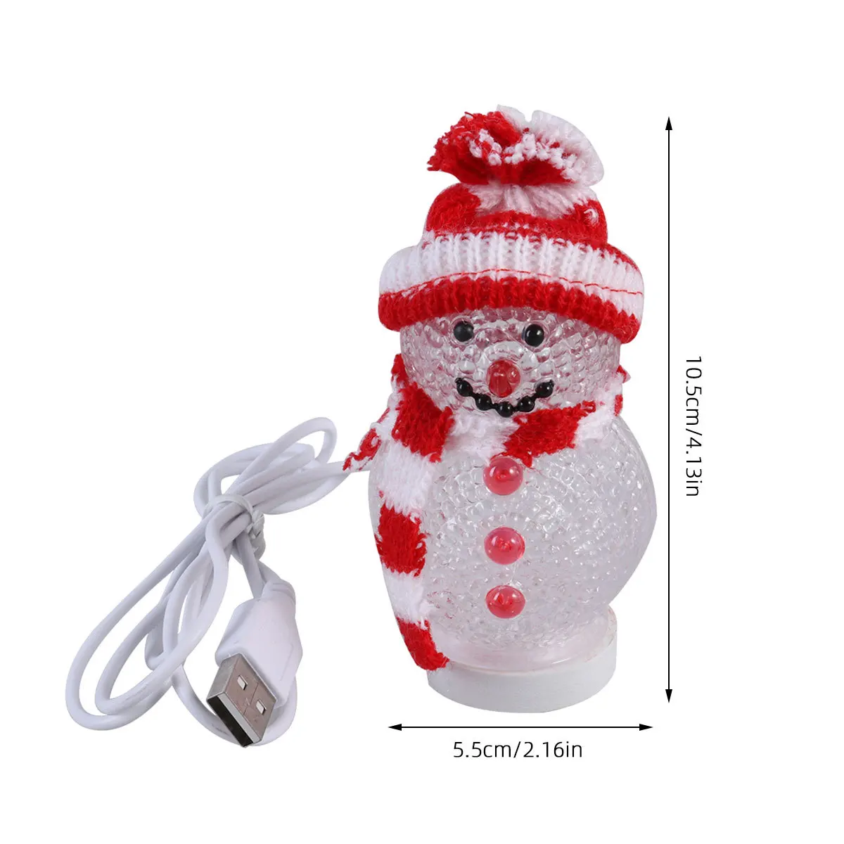 عيد الميلاد متوهجة ثلج مصباح ليد USB Rgb وامض ليلة مصباح الجدول أباجورة ديكورات المنزل هدايا عيد الميلاد #3