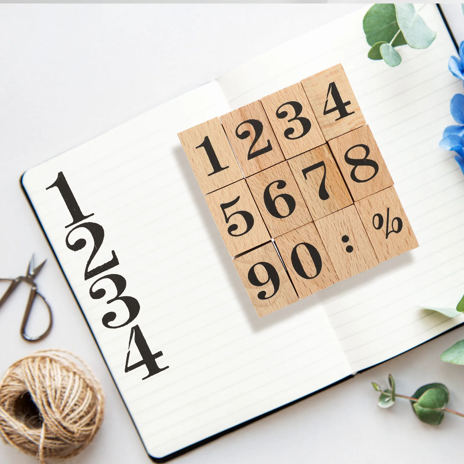 

Wooden Stamps DIY Accessories Journal Seal Number Design Ideal Cards Scrapbook Gift Lightweight Diy Accessories Storage