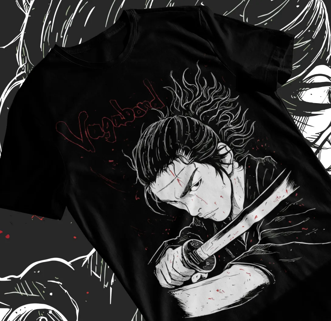 T-Shirt Musashi Miyamoto Vagabond Matahachi Honiden Anime Manga Shirt Soft Tee