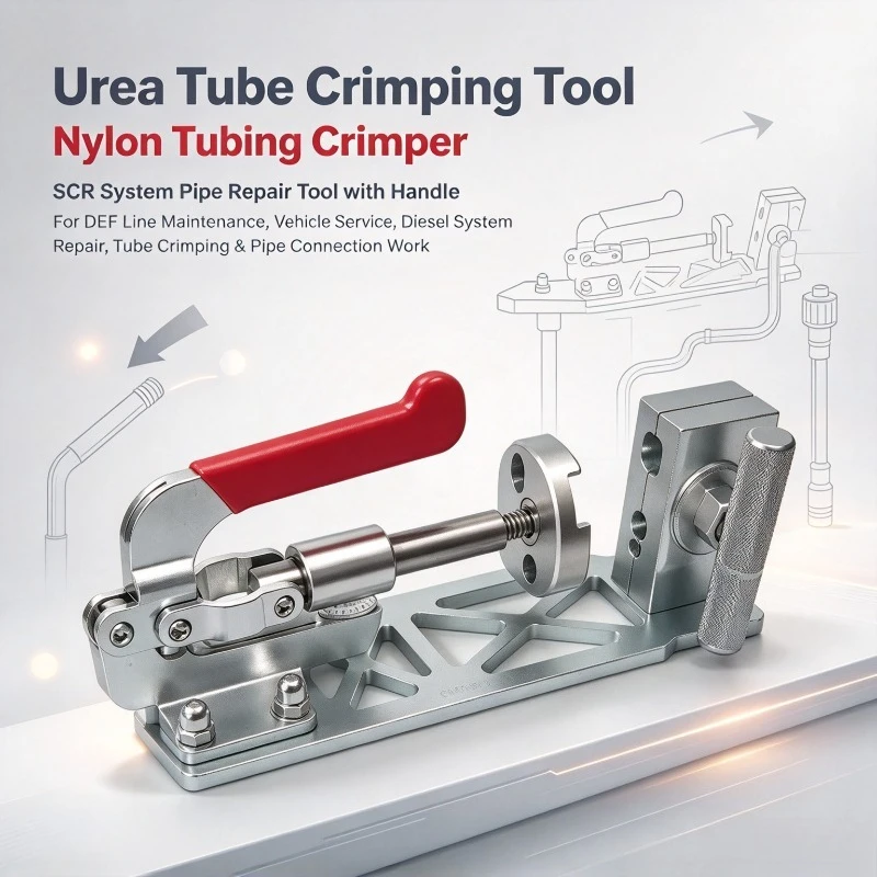 Urea Tube Crimping Tool, Nylon Tubing Crimper, SCR System Pipe Repair Tool with Handle