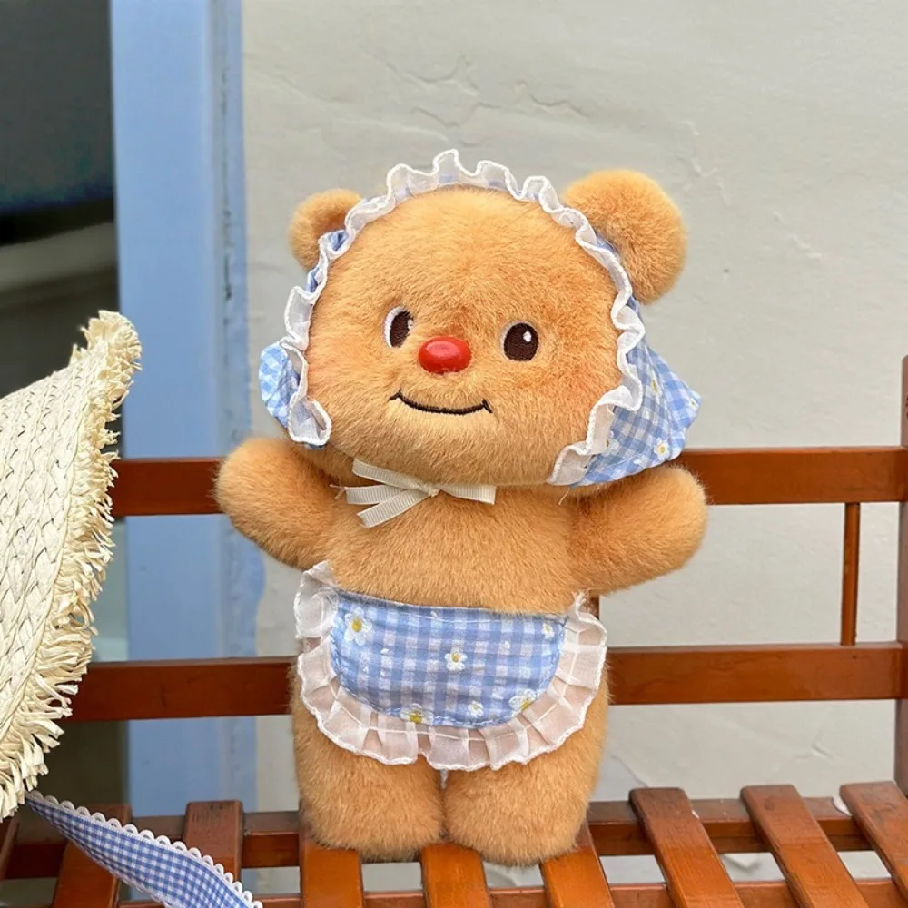 

Мягкая игрушка-медведь в мультяшном стиле, милый плюшевый мишка, кукла-компаньон, изысканный креативный дизайн, украшение для дивана, подарок