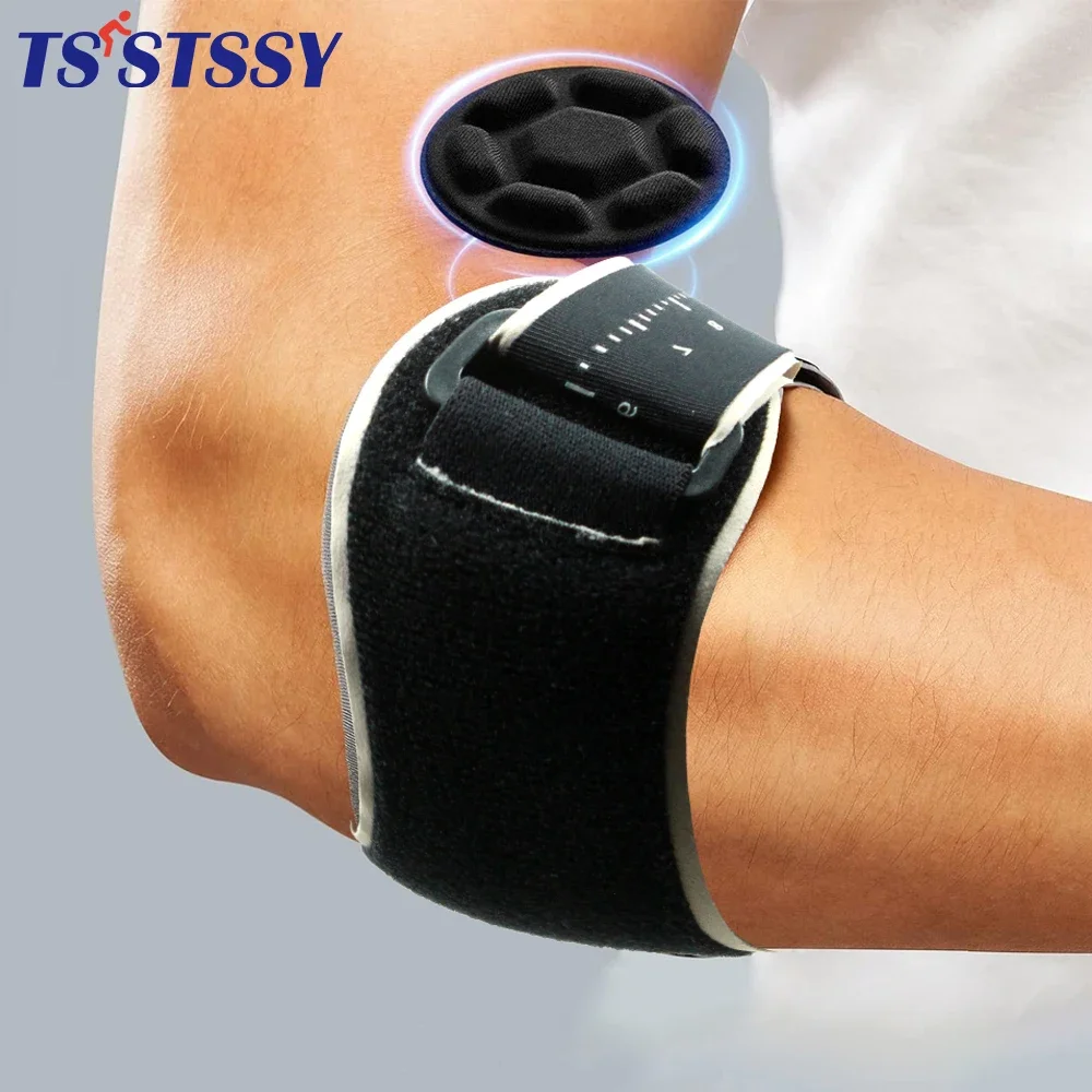 Ajustável Tennis Elbow Brace, Antebraço Banda Suporte com Pad Removível para Esportes, Bursite, Golfistas, Tendinite, Alívio Da Dor, 1Pc