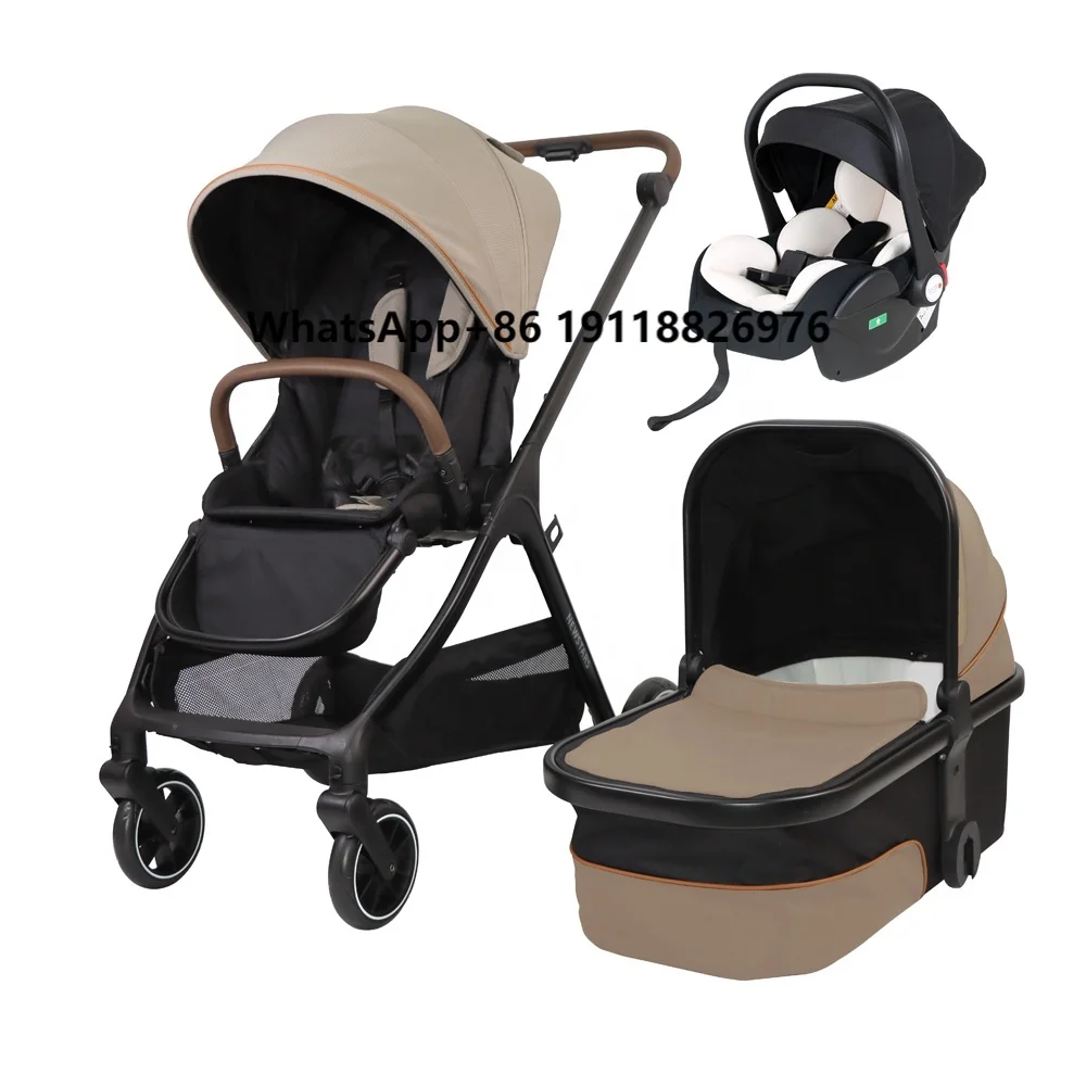 

Best Quality 4-in-1 Baby Pram Plegable Foldable Cochecito De Bebe Stroller Car Seat Safe Linen Alloy Material for New Parents