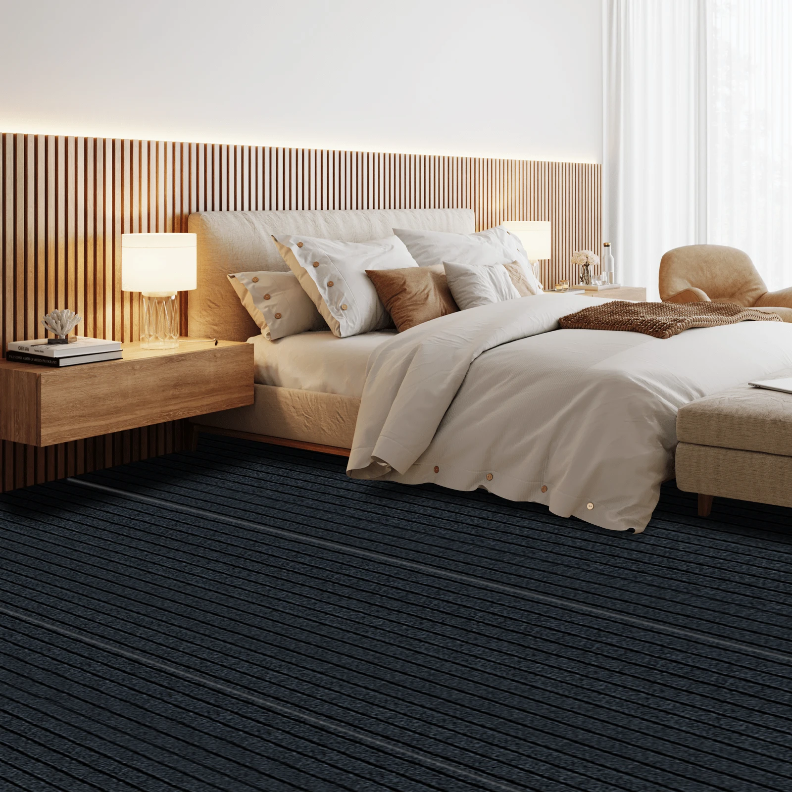 

Длинный нескользящий коврик, полосатый напольный коврик 6 м x 70 см для внутренней лестницы и коридоров — черный противоскользящий защитный чехол толщиной 5 мм