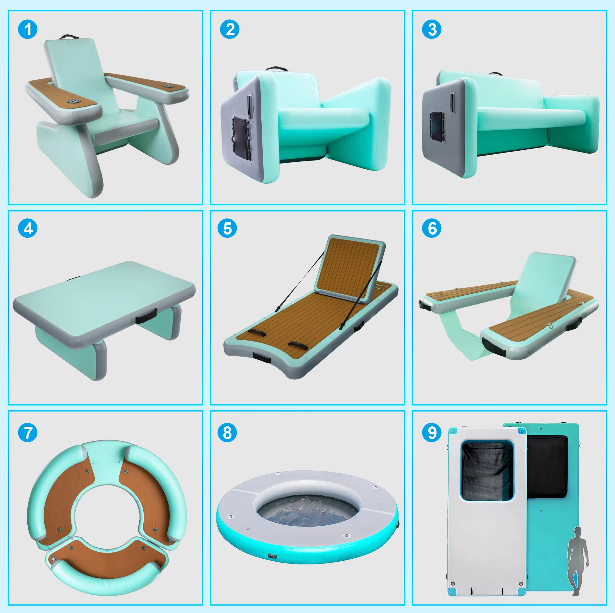 2023 جديد مخصص التخييم في الهواء الطلق قطرة غرزة أثاث قابل للنفخ المياه نفخ ايرو الجدول الكلاسيكية الهواء أريكة واحدة كرسي ايرو