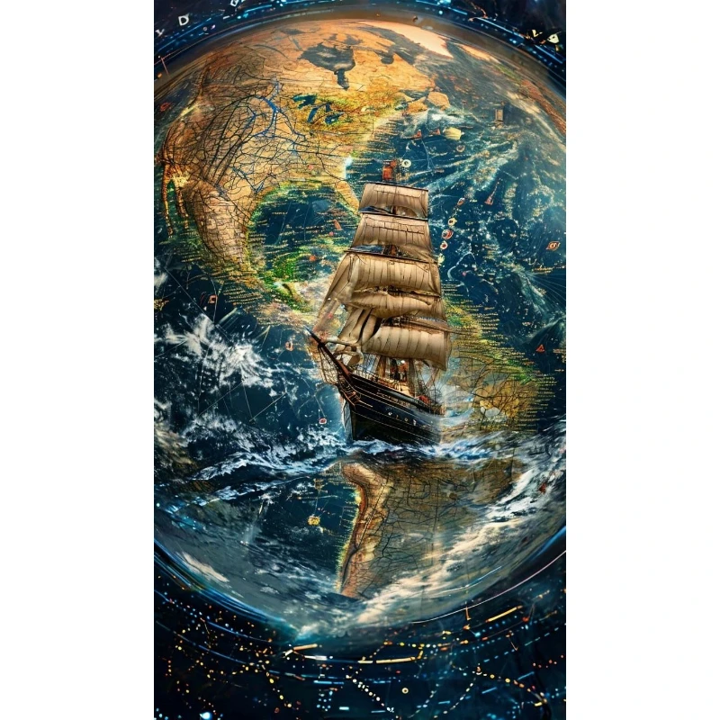 500/1000/1200/2000 PCS Jigsaw Puzzles Earth Voyage Scenery Family Activity Game for Gameroom Bedroom Home Decor