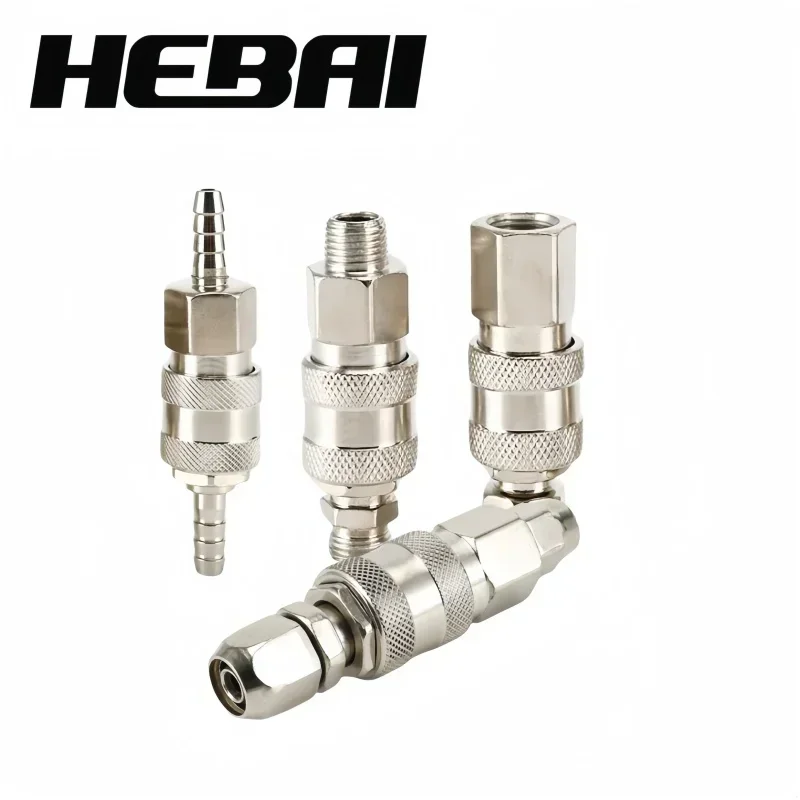 HEBAI EU Fitting Europäischer Standard EU Euro Typ Schnellkupplung Anschlusskupplung für Luftkompressor 1/4 3/8 1/2 Außengewinde