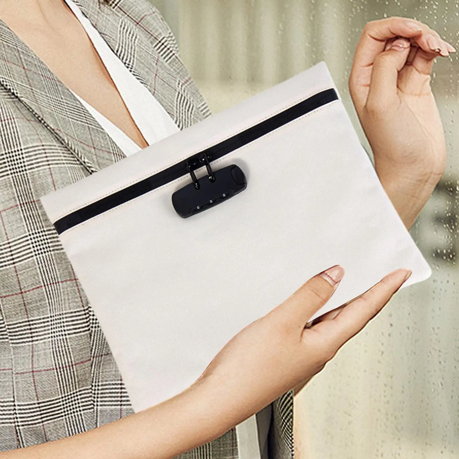 Verschlussbeutel für persönliche Gegenstände, verschlossener Beutel, wasserdichter Beutel, Behälter, Diebstahlsicherer Organizer, tragbar, für Camping, Schule, Fitnessstudio, Büro