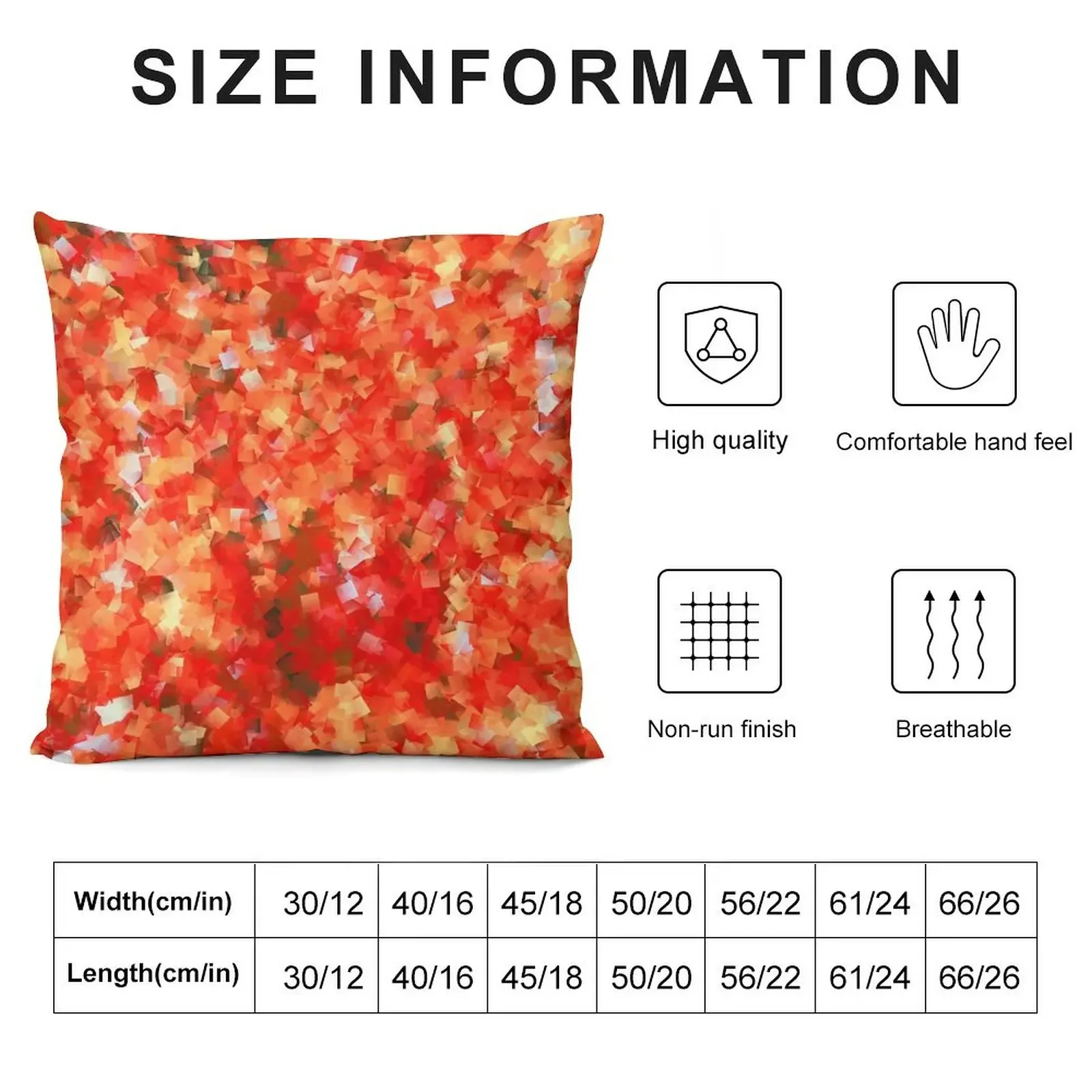 Shattered burnt orange Throw Pillow Throw Pillow Covers Pillow Cover Sofa Cushion