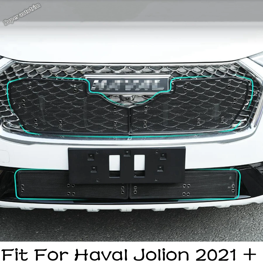 

Car Front Grill Grille Insect Net Insert Screening Mesh Protection Trim For Haval Jolion 2021 - 2024 Accessories Exterior Parts