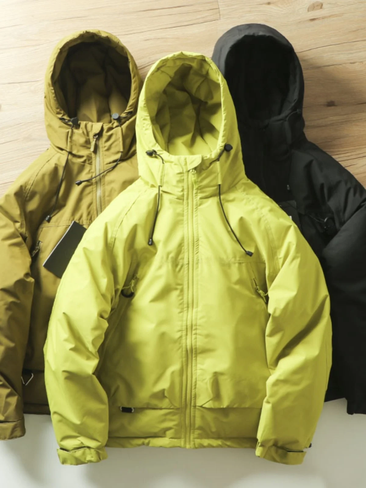 

aphene Heated Thiened down Cotton Jaet Men's Winter Outdoor Coat Stand Fit Faion Urban Sle Hooded Regular Length