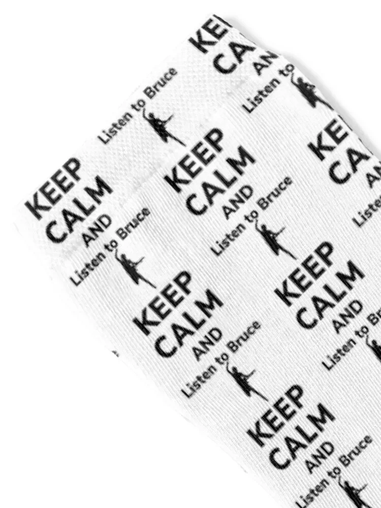 Keep calm and listen to Bruce Socks set Soccer Socks For Man Women's